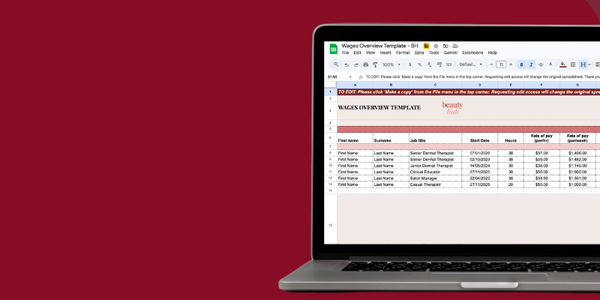 Wages Overview Template