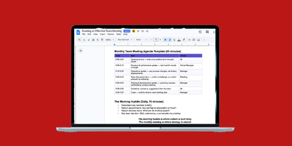Running Effective Team Meetings (+ Agenda Template)
