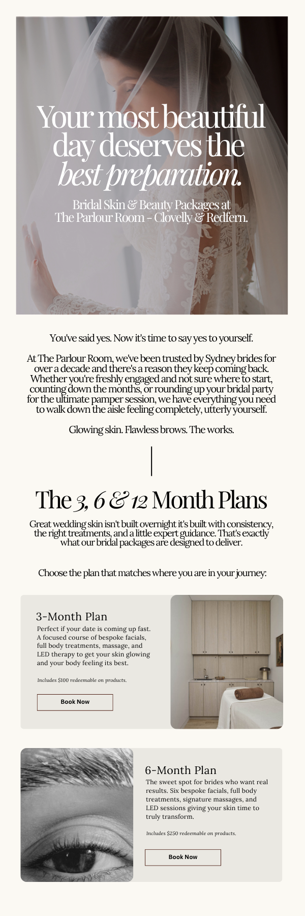 The Parlour Room — Bridal Skin & Beauty Packages EDM